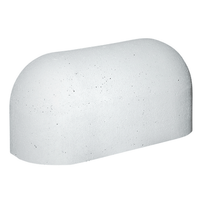 Wit Jumboblok van Oud Hollands stampbeton, afgeronde bovenzijde, 330 kg.