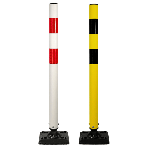 Kickback paal | Geel-zwart of wit-rood | Hoogte 1000 mm