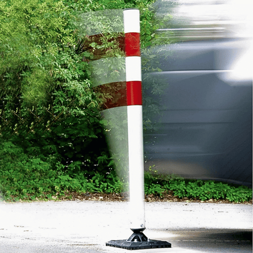 Kickback paal | Geel-zwart of wit-rood | Hoogte 1000 mm