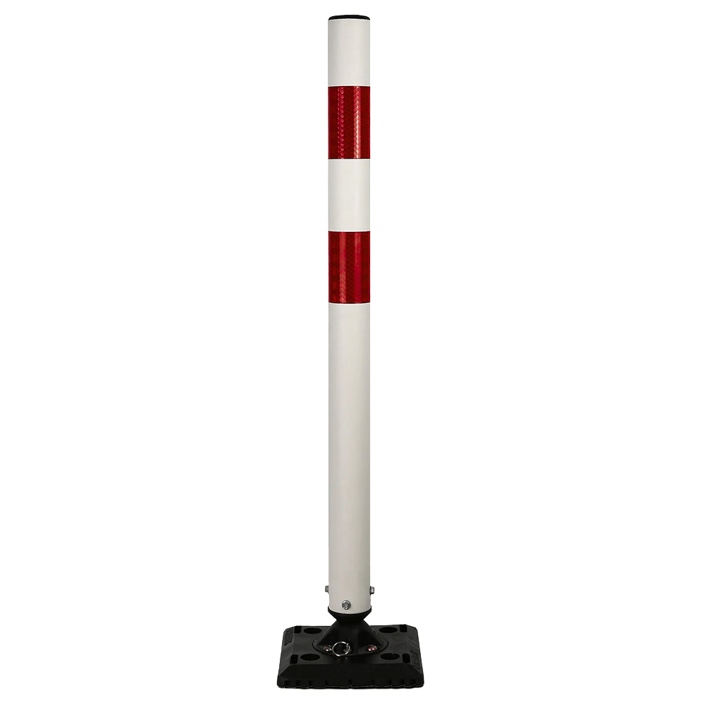 Kickback paal | Geel-zwart of wit-rood | Hoogte 1000 mm