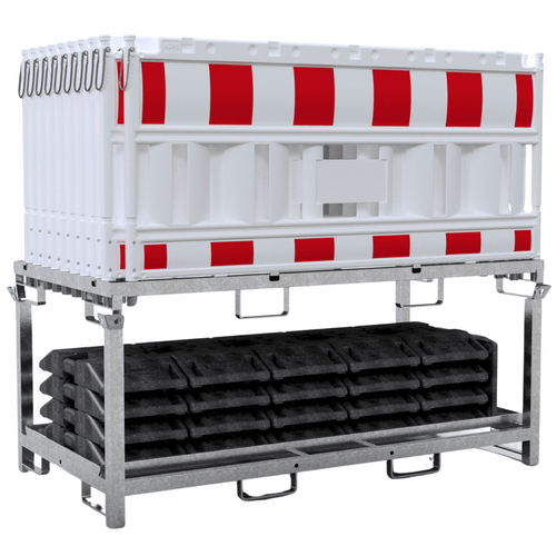 Kunststof afzethek EURO 2 | Set 20 stuks met 21 voeten in container