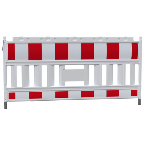 Kunststof afzethek EURO 2 | Wit-rood zonder voeten