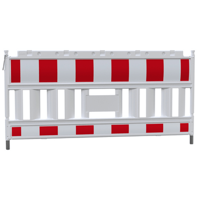 Kunststof afzethek EURO 2 | Wit-rood zonder voeten