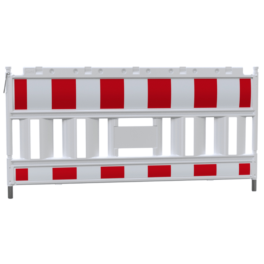 Kunststof afzethek EURO 2 | Wit-rood zonder voeten