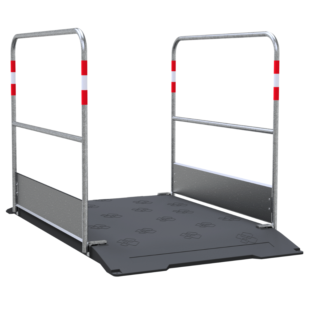 Kunststof loopbrug | 170 x 100 cm | Met antislip en veilige zijgeleiding
