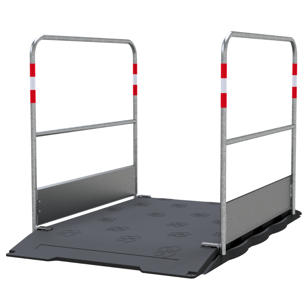 Kunststof loopbrug | 170 x 100 cm | Met antislip en veilige zijgeleiding