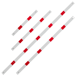 Liggers voor veiligheidsrailing 70x70 mm in wit-rood
