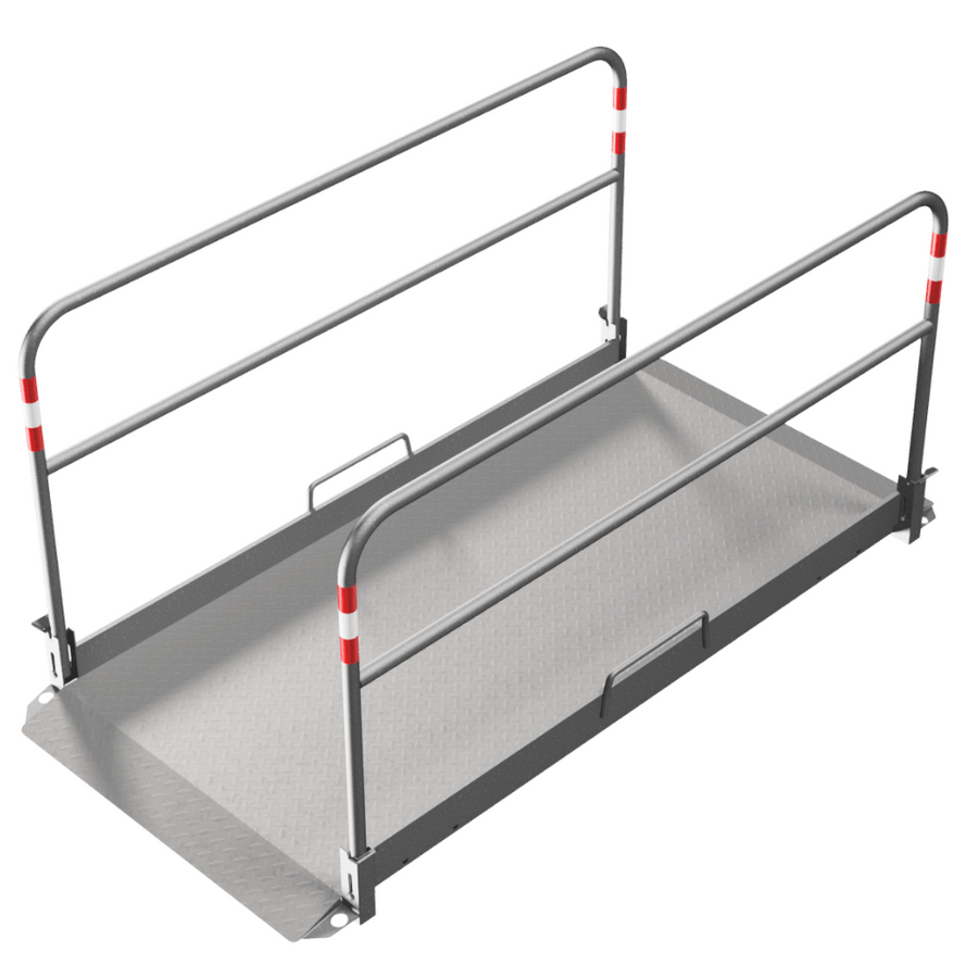 Aluminium loopbrug | 170-650 cm | Met zijgeleiders en antislip bodem