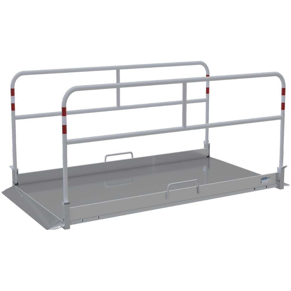 Aluminium loopbrug | 170-650 cm | Met zijgeleiders en antislip bodem