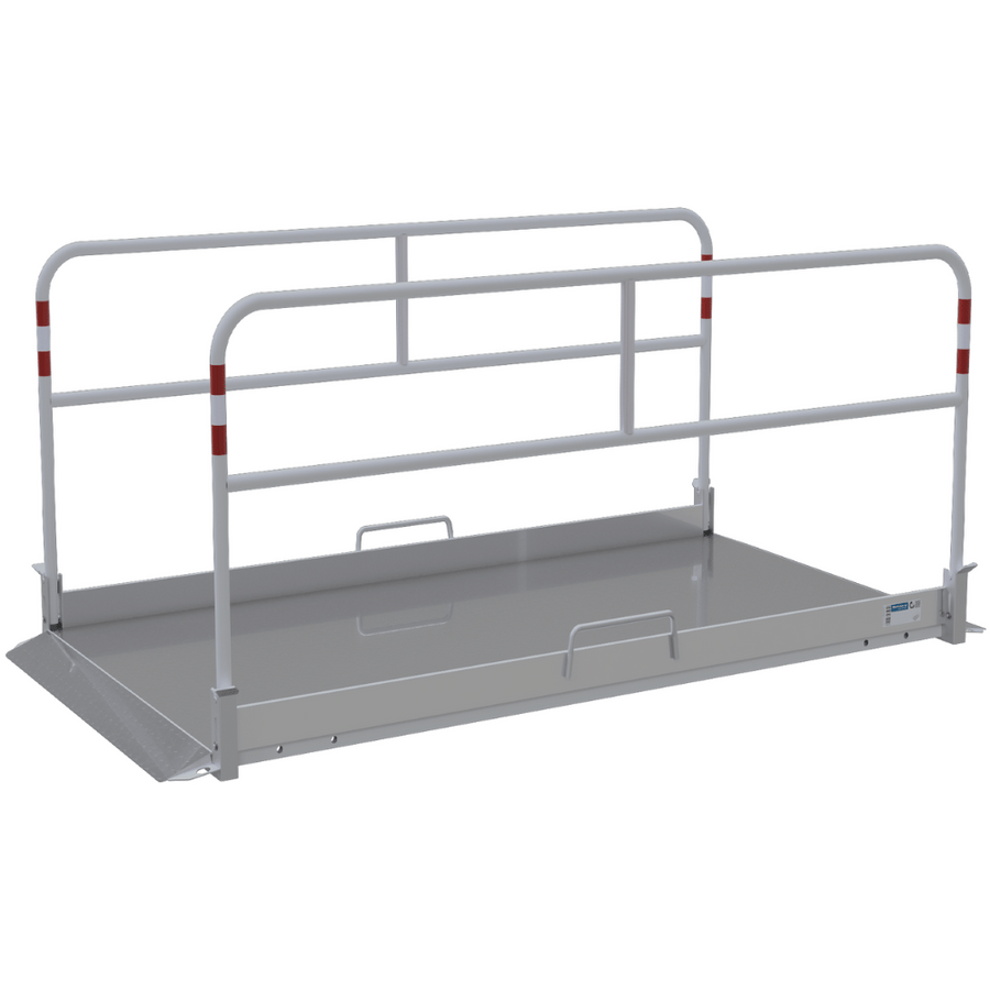 Aluminium loopbrug | 170-650 cm | Met zijgeleiders en antislip bodem