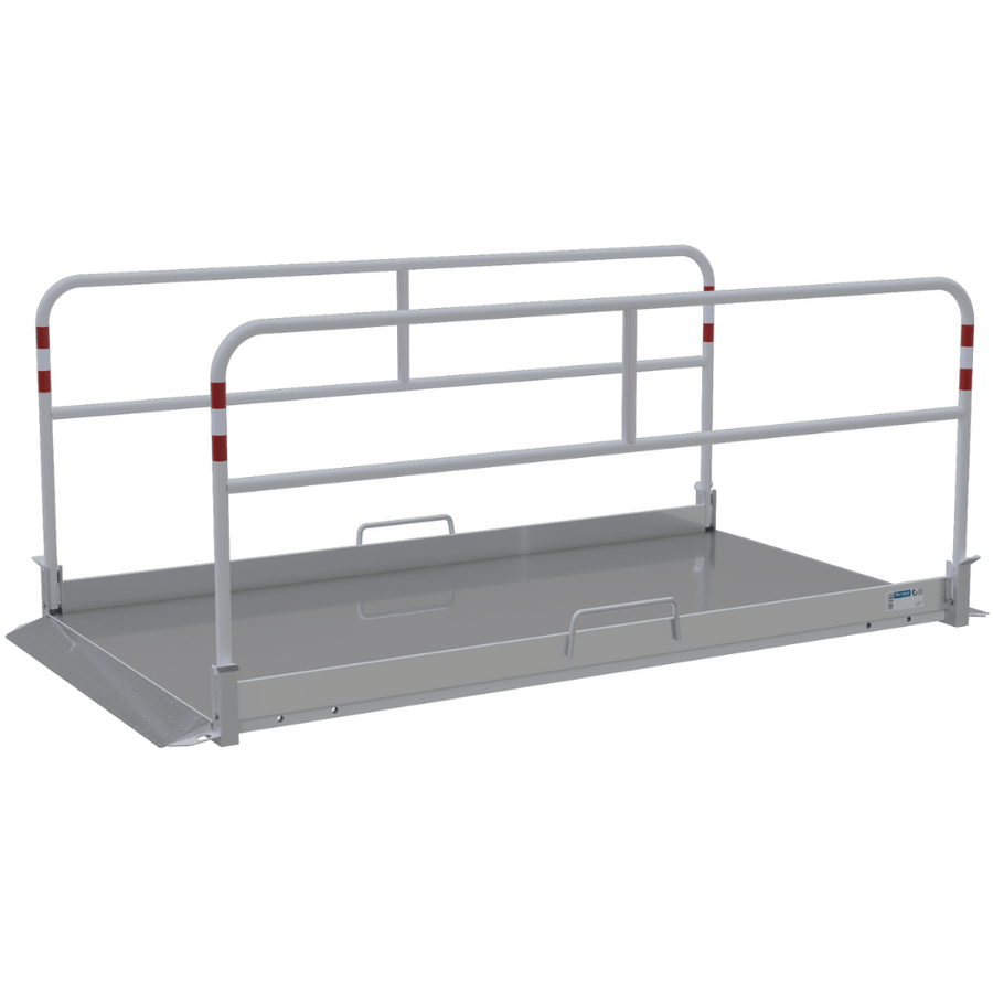 Aluminium loopbrug | 170-650 cm | Met zijgeleiders en antislip bodem