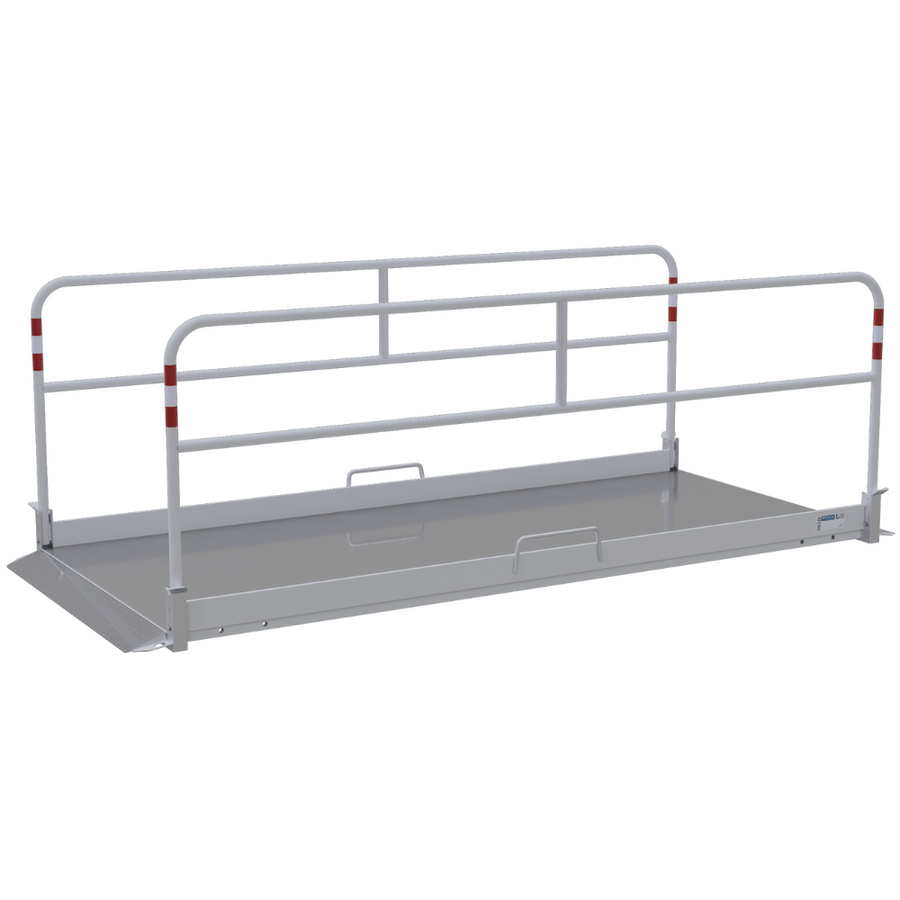 Aluminium loopbrug | 170-650 cm | Met zijgeleiders en antislip bodem