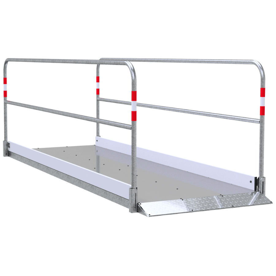 Aluminium loopbrug | 170-600 cm | Verzinkt stalen onderstel