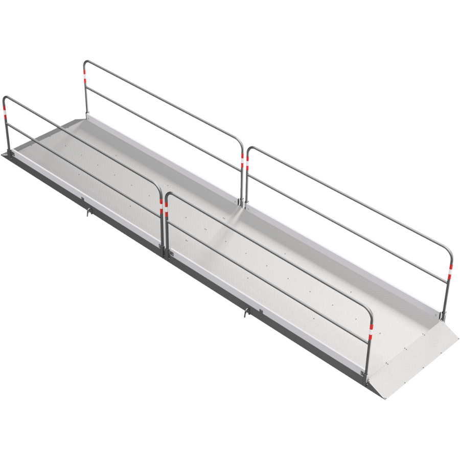 Aluminium loopbrug | 170-600 cm | Verzinkt stalen onderstel