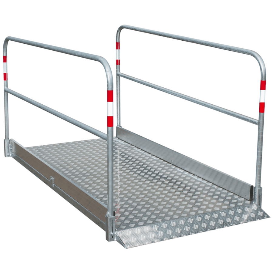 Aluminium loopbrug | 170-600 cm | Verzinkt stalen onderstel