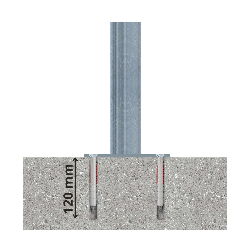 Beschermpaal Ø60 mm | Verzinkt-blauw | Voor betonverankering of op voetplaat