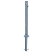 Neerklapbare parkeerpaal Ø60 mm | Wit-rood of verzinkt | Met slot opties