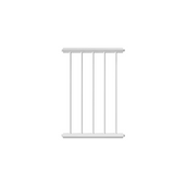 Wit veiligheidsrailing paneel, 60x60 mm, 750 mm hoog, met verticale spijlen.