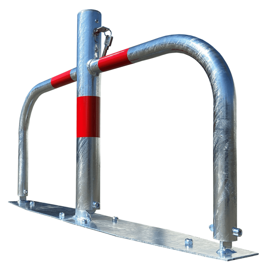 Parkeerbeugel verzinkt staal | Cilinderslot | Op volledige voetplaat