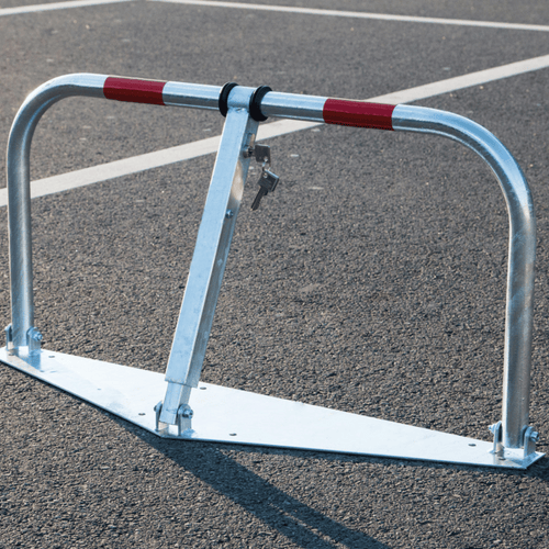 Parkeerbeugel met cilinderslot | Verzinkt staal | Op volledige voetplaat