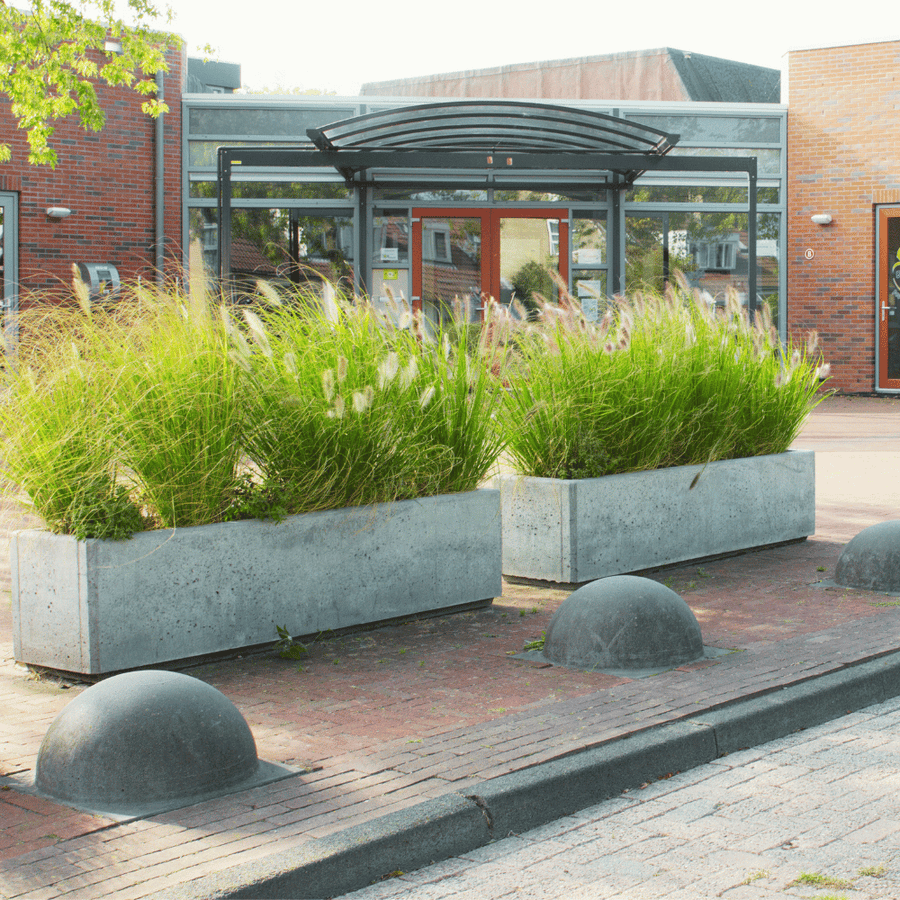 Parkeerbol groot op voet | Wit RAL 9016 | Ø500 mm