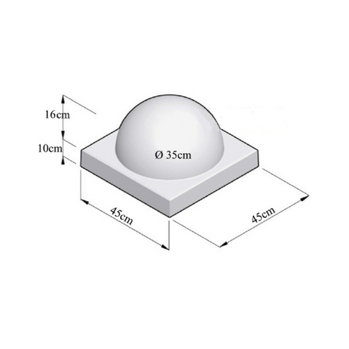 Parkeerbol klein op voet | Antraciet beton | Ø350 mm