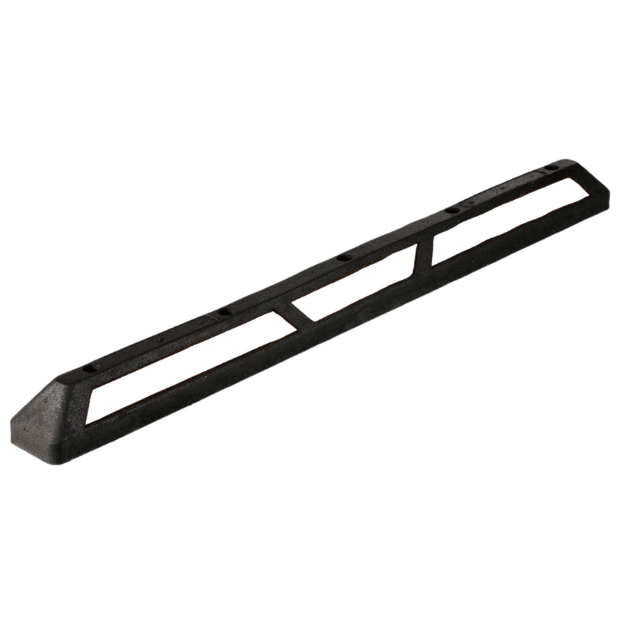 Parkeerstop 180 cm | Zwart rubber met gele of witte 3M reflectoren