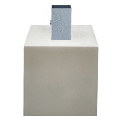 Prefab betonvoet voor uitneembare palen 70x70, Ø89-102 mm