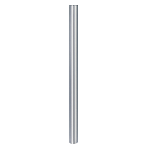 RVS aanrijdbeveiliging paal, 76 mm diameter, voor betonverankering.