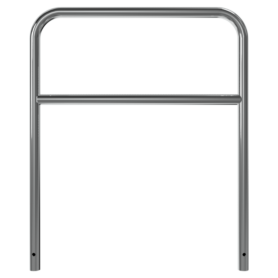 RVS fietsbeugel Ø48 mm | Voor verankering in beton | Met tussenbuis