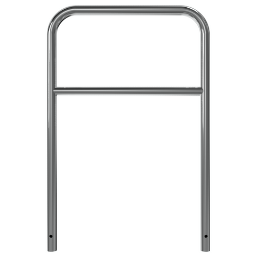 RVS fietsbeugel Ø48 mm | Voor verankering in beton | Met tussenbuis