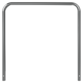 RVS fietsbeugel Ø48 mm, 1200x1200 mm, voor betonverankering, zonder tussenbuis.