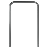 Glanzende RVS fietsbeugel Ø48 mm, U-vormig, voor betonverankering, 800x1200 mm.