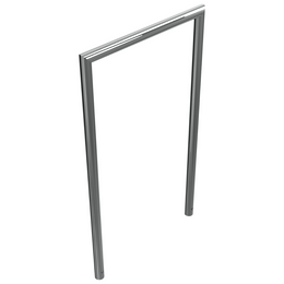 RVS fietsbeugel Ø48 mm strak design voor verankering in beton