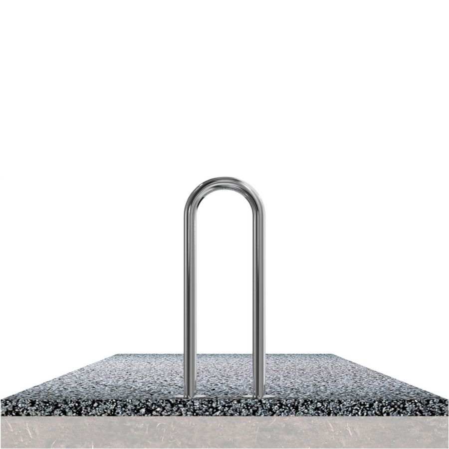 RVS fietsnietje Ø48 mm | Voor verankering in beton of op voetplaat