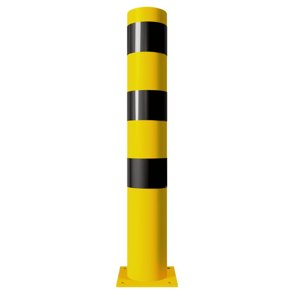 Rampaal Ø152 mm | Geel-zwart | Op voetplaat