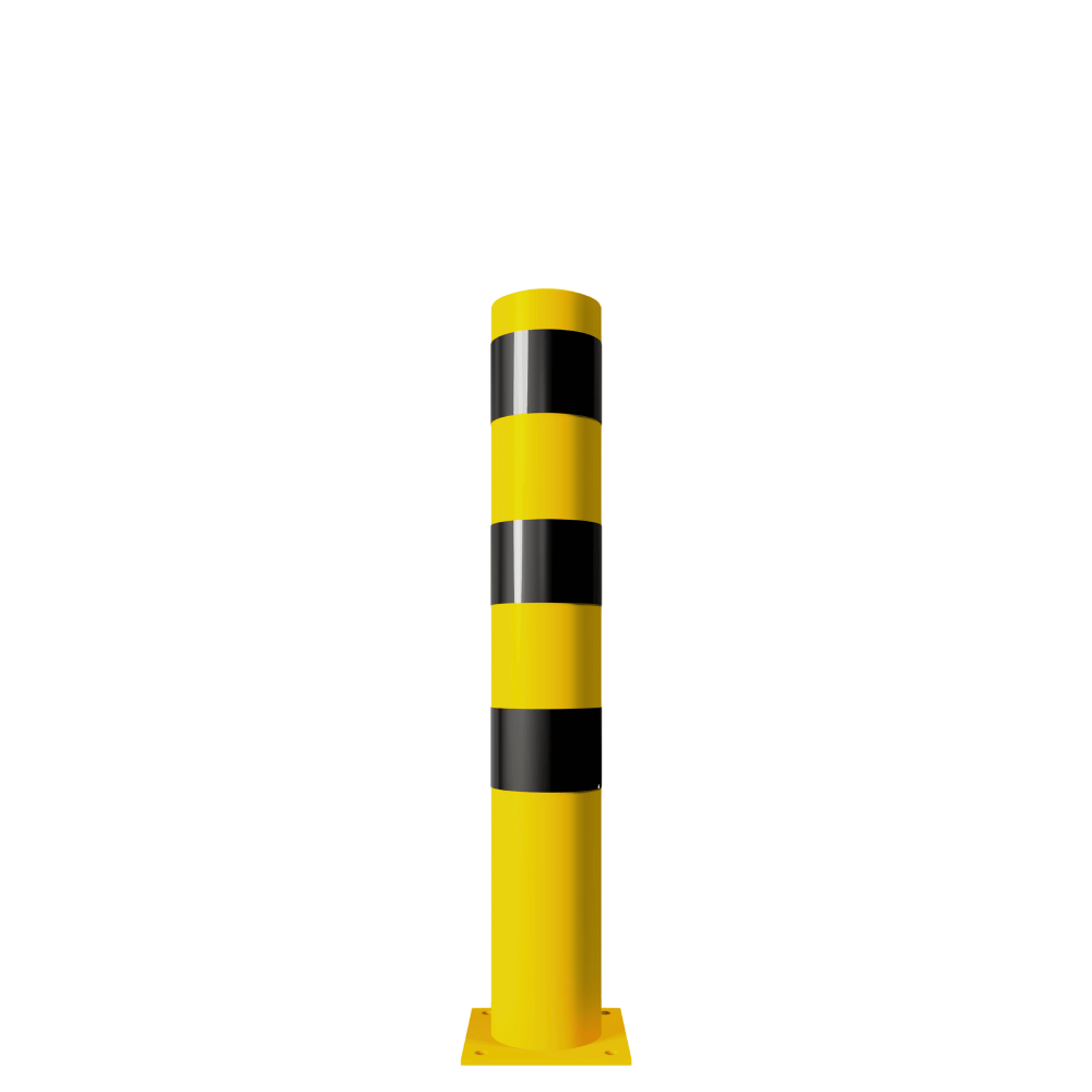 Rampaal Ø152 mm | Geel-zwart | Op voetplaat