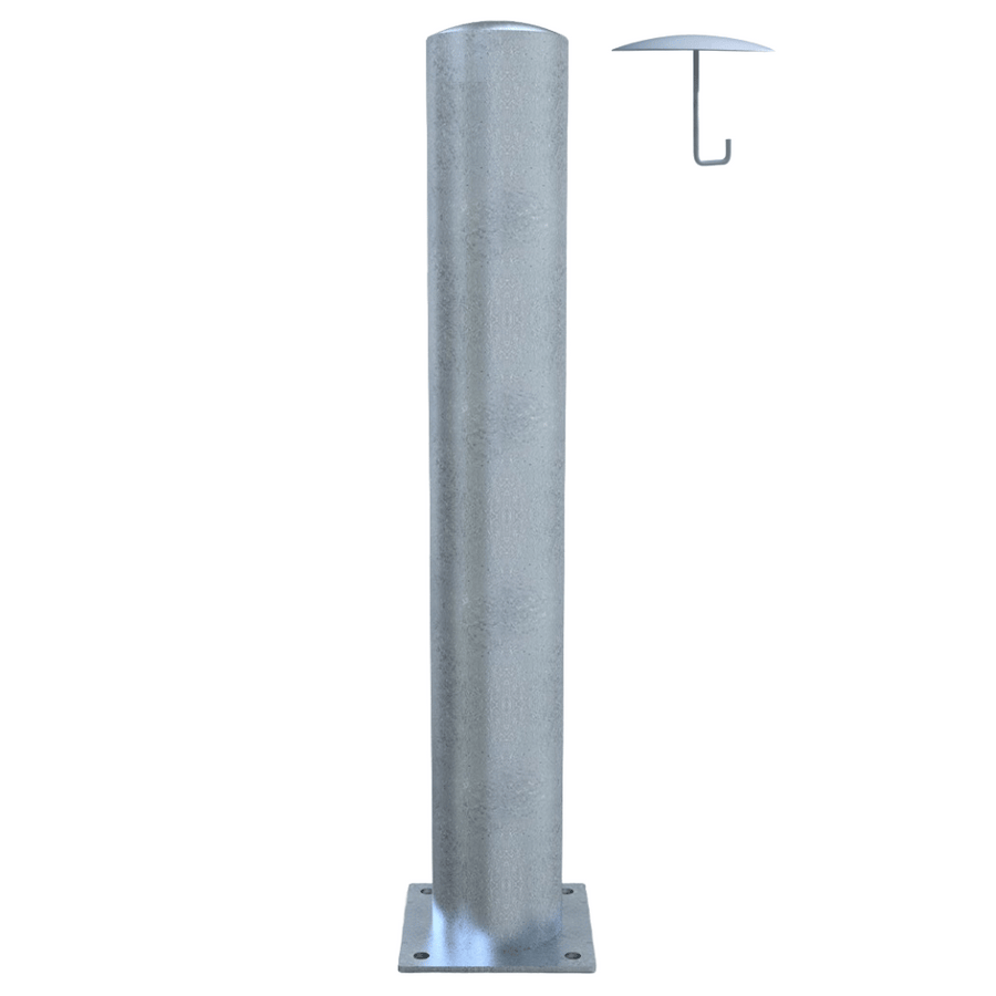 Rampaal Ø152 mm | Verzinkt staal | Op voetplaat