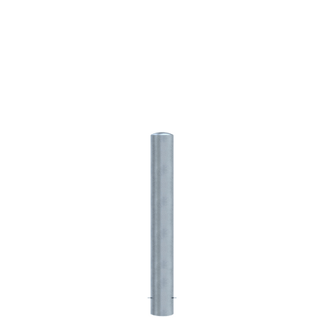 Verzinkt stalen rampaal Ø152 mm, 1200 mm hoog, met gelaste kap voor betonverankering.