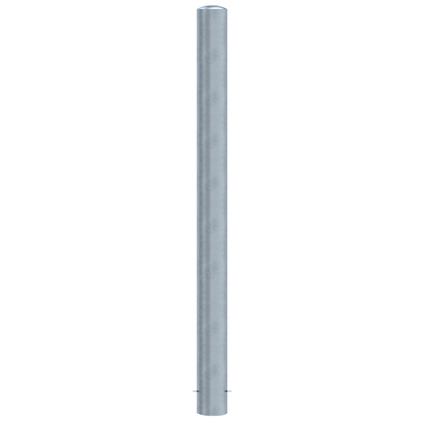 Verzinkt stalen rampaal Ø152 mm, 2000 mm lang, met gelaste kap voor betonverankering.