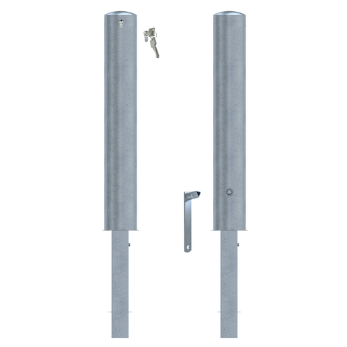 Rampaal Ø152 mm | Verzinkt staal | Uitneembaar met slot