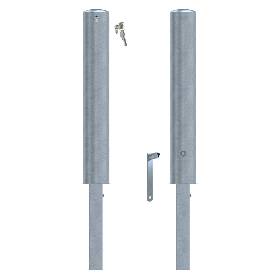 Rampaal Ø152 mm | Verzinkt staal | Uitneembaar met slot