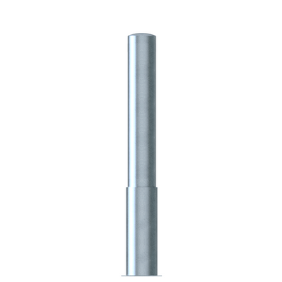 Verzinkt stalen rampaal Ø152 mm, uitneembaar, met afgeronde top.