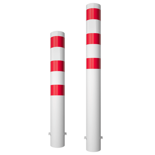 Rampaal Ø152 mm | Wit-rood | Voor betonverankering