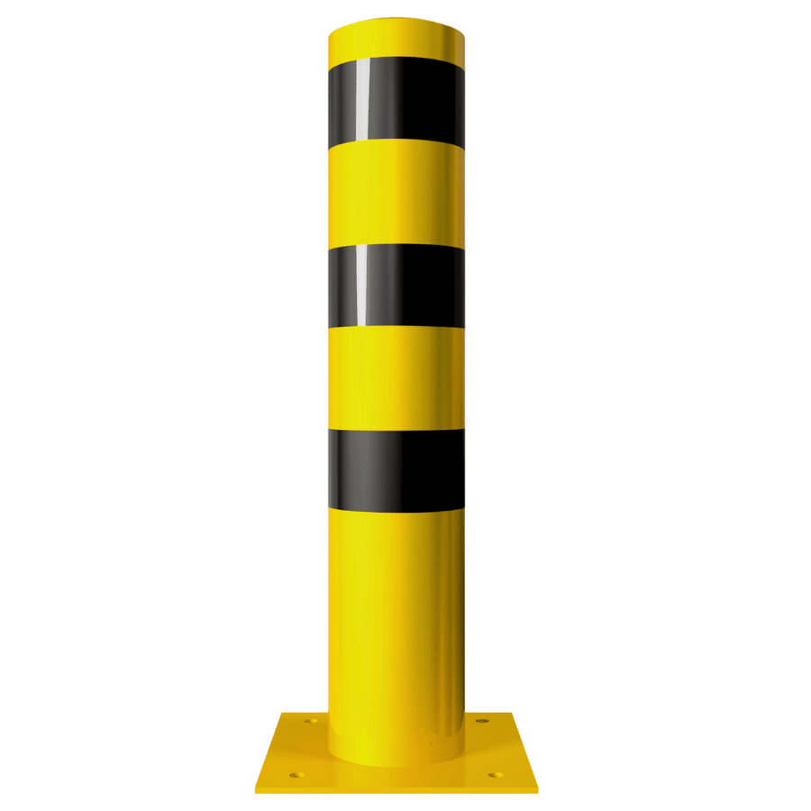 Rampaal Ø193 mm | Geel-zwart | Op voetplaat