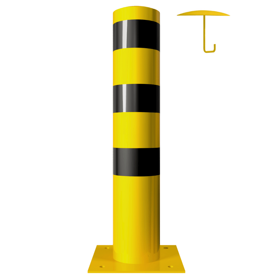 Rampaal Ø193 mm | Geel-zwart | Op voetplaat