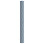 Verzinkt stalen rampaal Ø193 mm, 2000 mm hoog, met gelaste kap voor betonverankering.