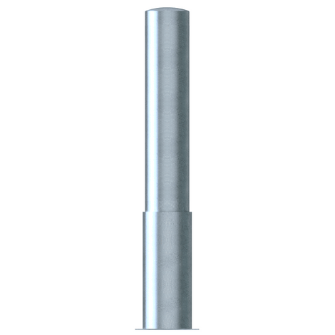 Verzinkt stalen rampaal Ø193 mm, uitneembaar zonder slot, met een gladde, zilverkleurige afwerking.