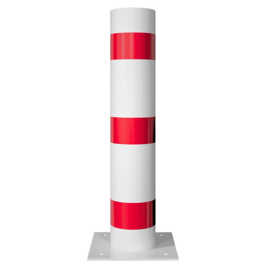 Rampaal Ø193 mm | Wit-rood | Op voetplaat