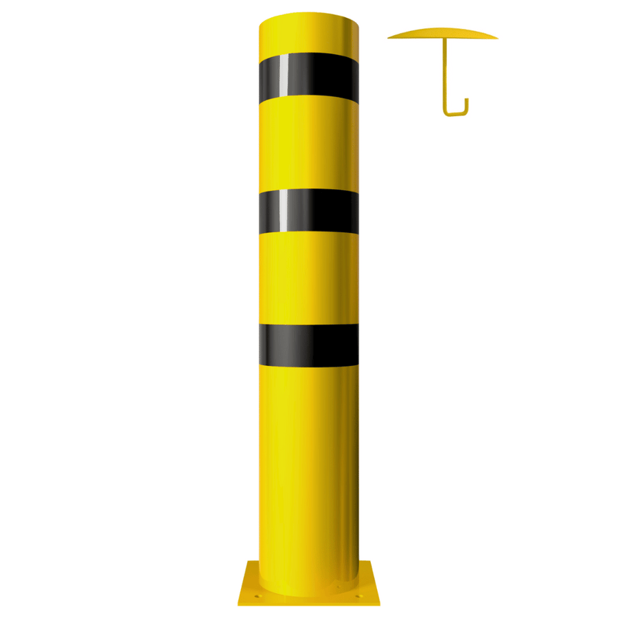 Rampaal Ø273 mm | Geel-zwart | Op voetplaat